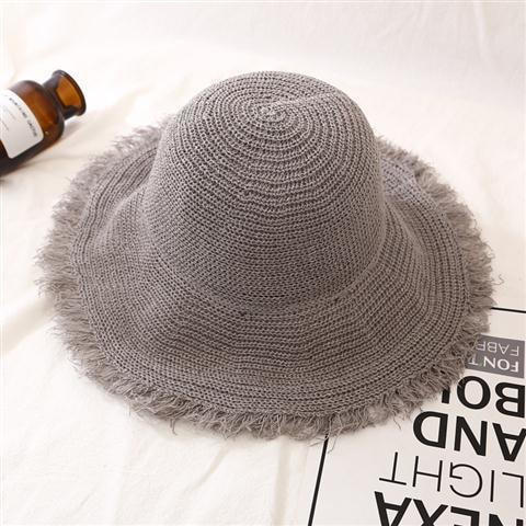 BK00018 قبعة بحافة كبيرة من الصوف قابلة للتنفس للسيدات