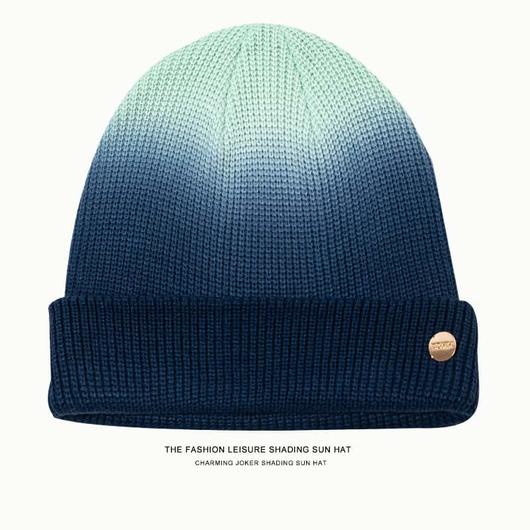 H00009 قبعة منسوجة متدرجة صبغ التعادل في الخريف والشتاء