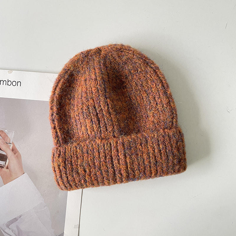 H00069 قبعة منسوجة من القطن للنساء بألوان مختلطة