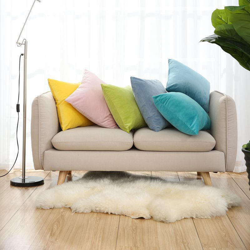 غطاء وسادة مخملي بسيط ورقيق SM-B0012 قماش أريكة مخملية هولندي